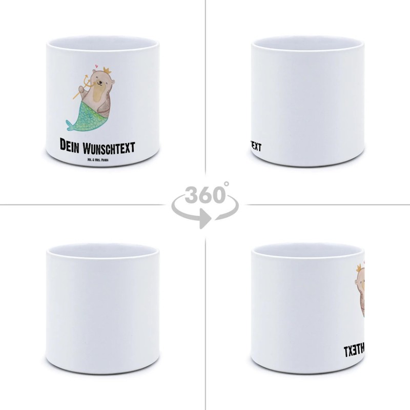 Mr. & Mrs. Panda Personalisierter XL Blumentopf Wassermann Astrologie -