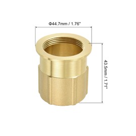 uxcell 1 Pcs Faucet Lock Nut Fastener, 1.21" x 1.71" Faucet Nut Fixed Base, Faucet Anti Loose Nut, Stainless Steel for Toilet Bowl Sink Bathroom, Brass
