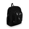 Everest Double Main Compartment Backpack, Black, One Size