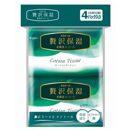 [Bulk Purchase] Elleair Luxury Moisturizing Refreshing Menthol Pockets, 24 Sheets 12 Pairs x 4 Packs x 10