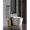 DOWRY Anti-Hand Off Toilet Plunger with Holder for Bathroom,Powerful Efficient