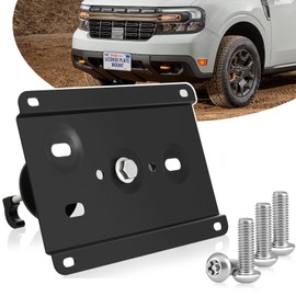 No Drill Tow Hook License Plate Mount Relocator Bracket Kit with Anti-Theft Security Compatible with Ford Maverick 2022-2024,License Plate Mount License Plate Mounting Bracket