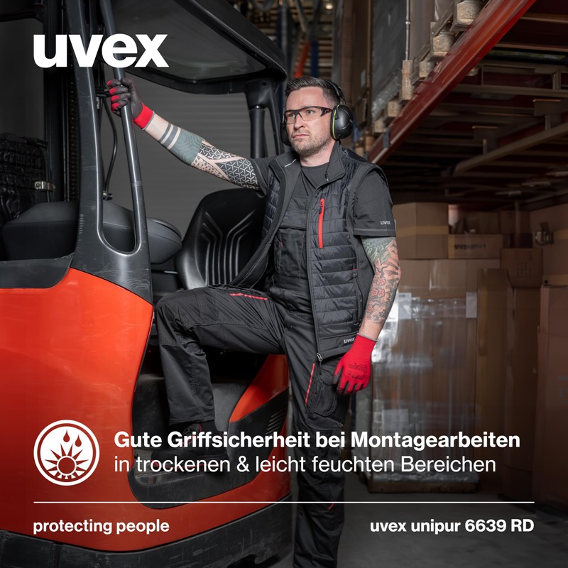 Uvex unipur 6639, 10 pairs - assembly gloves for dry