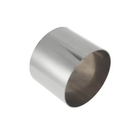 X AUTOHAUX 5" OD 100mm/3.9inch Length Straight Exhaust Pipe Tube T316 Stainless Steel Car Tubing Piping Surface Polishing Silver Tone