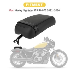 PSLER for Nightster 975 Seat - Motorcycle Rear Passenger Cushion Pillion Pad for 2022 2023 2024 2025 Nightster975 RH975 Accessories Synthetic Leather