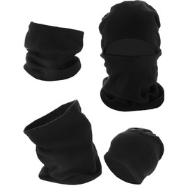 Tatuo 4 Pieces Fleece Neck Warmer Winter Scarf Multifunctional Headgear for Windproof Dust Skiing Hiking Cycling (Style 1) (Style 1)