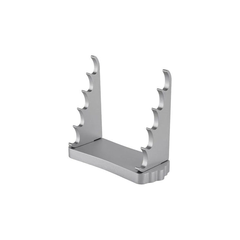 BENECREAT 5-Tier Wooden Magic Wand Display Stand, Silver Pine Wood