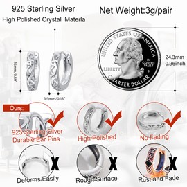 Earrings for Men Sterling Silver Viking Valknut/Wolf Claw/Celtic Knot/Viking Compass/Thor Hammer/Axe Nordic Hoop Earrings Viking Hoop Earrings for Men Women, Silver, No Gemstone