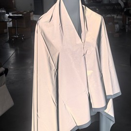 NOZUONO High Visibility Silver Reflective Fabric Gray Soft Polyester Material Size: 55 inches x 1 Yard