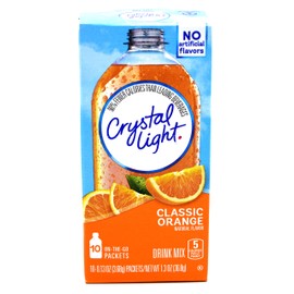 Crystal Light Classic Orange On The Go 10 Sachet Drink Mix 36.8g