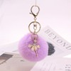 YSSZAM Purple Lovely Rhinestone Inlaid Dancing Ballet Girl Pom Pom