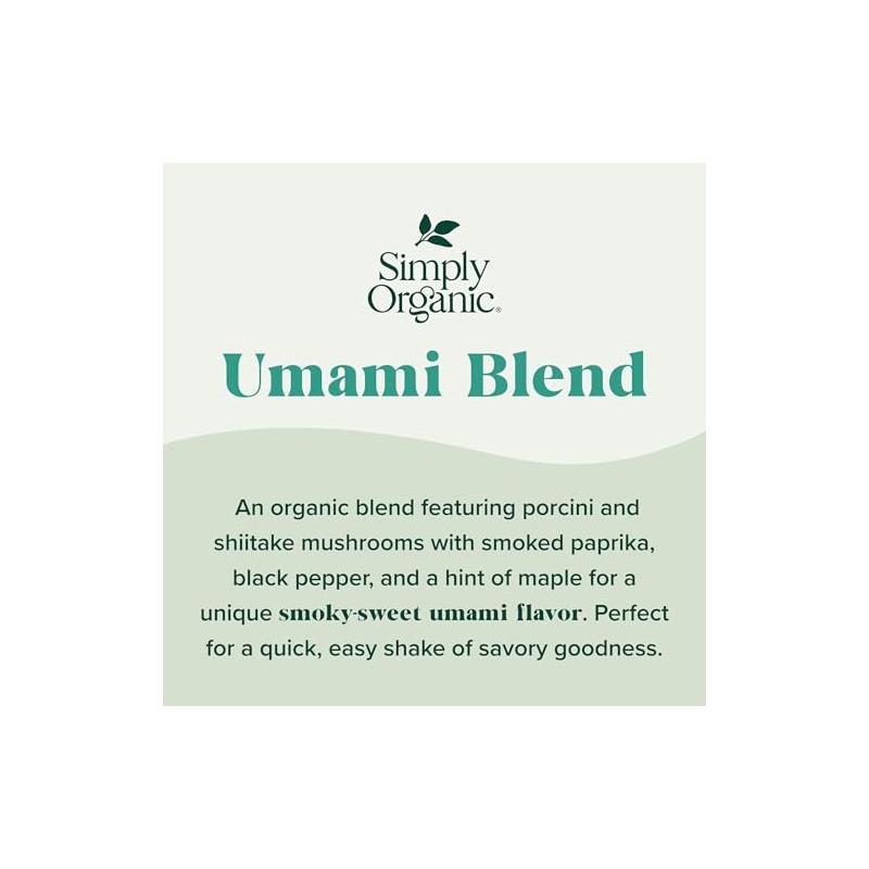 Simply Organic Roasted Garlic & Herb Umami Blend, Organic, 2.19