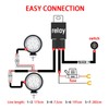 LED Light Bar Wiring Harness Kit, 480W 2 Leads 18