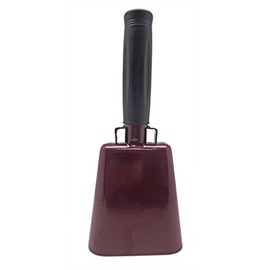 Toys+ 6.1 Inch Cowbell with Handle Maroon