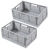 Spesh Pack of 2 Folding Boxes, Foldable Storage Basket, Plastic
