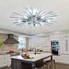 ZGLAOJT Semi Flush Mount 8 Light Ceiling Light Modern Metal