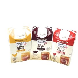 Kitchen Basics Bone Broth Variety Set - 3 flavors (Chicken Original, Beef Original, Chicken Turmeric & Ginger) - 8.25oz