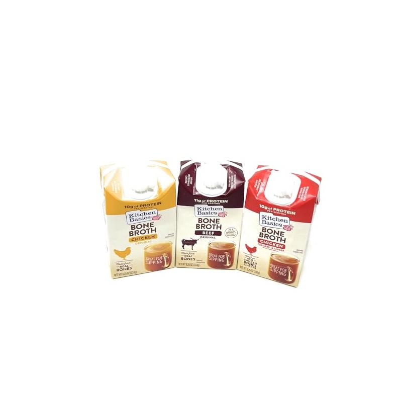 Kitchen Basics Bone Broth Variety Set - 3 flavors (Chicken