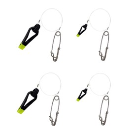 EUPHENG Downrigger Line Release Clips, 18-Inch Leader with Snap, Weight Release Clips for Planer Board Downrigger Trolling Offshore Fishing (2PCS #1013+2PCS #1023)