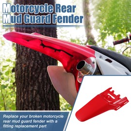 ACROPIX Motorcycle Rear Tail Mud Guard Fender Dirt Bike Pit Mudguard Modified Mud Flap Protector Red Fit for Honda XR50 CRF50 50cc 70cc 110cc - Pack of 1