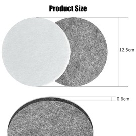 Pack of 6 Polishing Felt 125 mm Polishing Disc Felt Polishing Pad for Bosch Orbital Sander, Car Polishing Pads Velcro Polishing Disc Polishing Pad for Eccentric Polishing Machine Grinding Machine