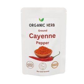 Organic Cayenne Pepper, 8oz, Pure, USDA Certified, NON-GMO, Hand Crafted, Resealable Bags