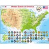 Larsen K36 United States of America Physical Map, English Edition,