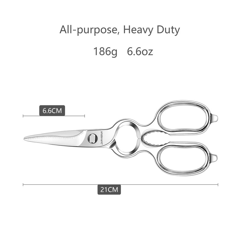 JARVISTAR Multi-Purpose Kitchen Scissors 21 cm, Sharp Scissors Kitchen Forged,