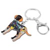 BONSNY Enamel Alloy Heart Labrador Retriever Dog Lover Key For