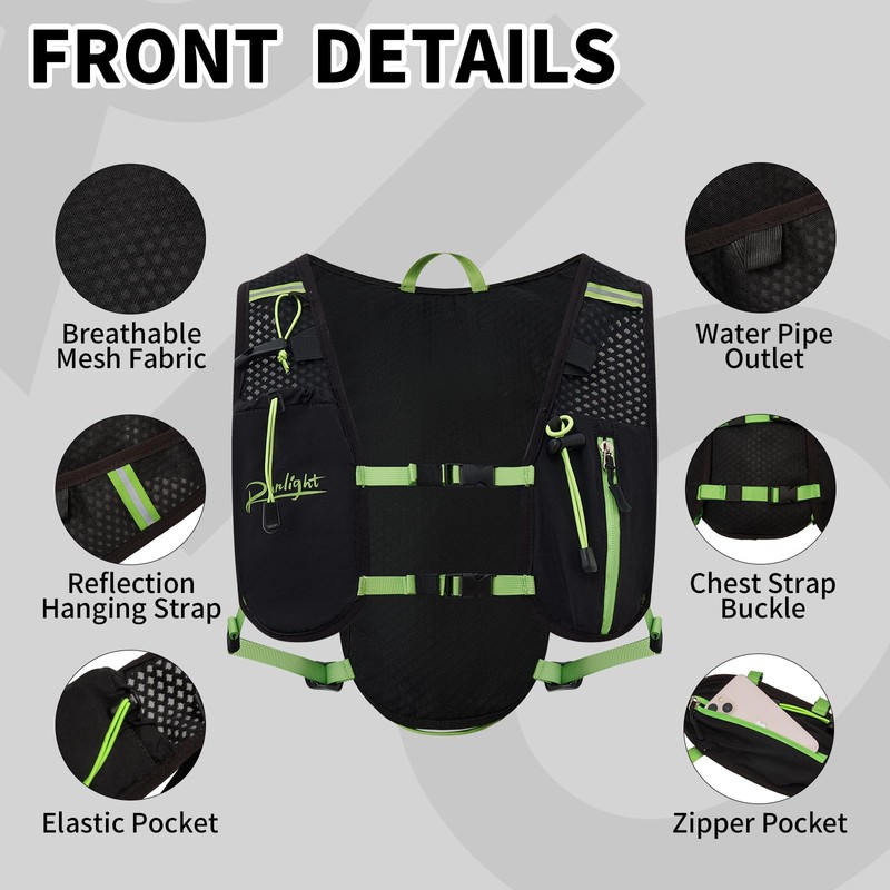 Runlight Running Hydration Vest Backpack with 1.5L Water Bladder Bag