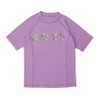 Roxy TLY231109 Rash Guard, Botanical Pattern, Crew Neck, Girls, Short