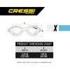 Cressie DE202150 Unisex Swimming Goggles, Flat Lens, UV Protection, Scratch-Resistant,