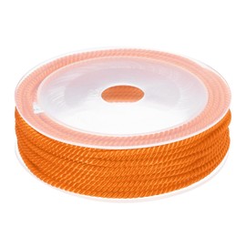 Rebower Trim Cord Rope, 3mm / 7.6 Yards Nylon Twisted Trim Cord Rope Thread String Rope Cord Braid Trim [for Sewing Home Decor Crafts] - 0.12 Inch/Bright Orange