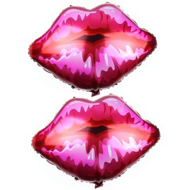 ANCLLO 2Pcs Kiss Lips Balloons Big Red Lips Balloons Romantic Party Balloons for Valentine's Day Wedding Propose Marriage Engagement Decoration