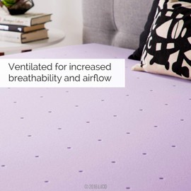 LUCID 2 Inch Lavender Infused Memory Foam Mattress Topper - Ventilated Design - California King Size