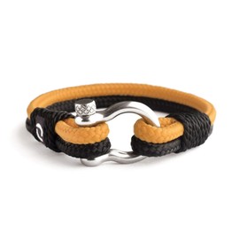 Mens Rope Bracelet - Stainless Steel Silver Shackle, Extremely Durable and Scratch Resistant Waterproof Paracord, Handmade, Nautical Wristband for Men 12-6