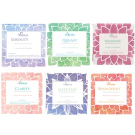 Veritas Aromatics Essential Oil Aromatherapy Patch (Variety Pack)- 5Pk. Sleep Easy, Brain Boost, Clarity, Serenity & Queasy