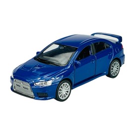 Welly Mitsubishi Lancer Evolution Evo X Saloon Blue from 2009 1/34-1/39 Metal Model Car Die Cast New in Box
