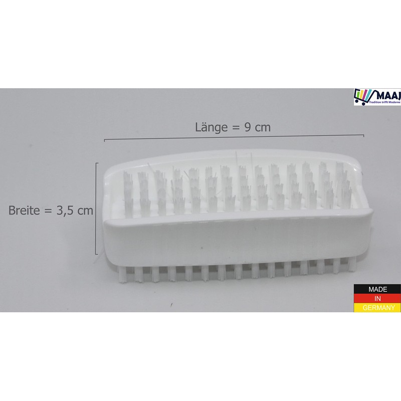 Maaj Nail Brush/Hand Brush Double Sided + Plastic Wall Holder