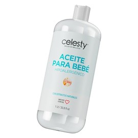 CELESTY  Aceite de Masaje Beb  Aceites Esenciales - Hidratacin Profunda  Ingredientes Naturales para Bebes - Aceite Esencial Hipoalergnico  Aceite... 