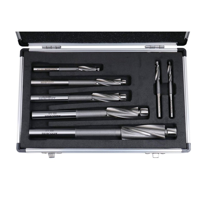 Accusize Industrial Tools 7 Pc'' H.S.S. Solid Capscrew Counterbore Set