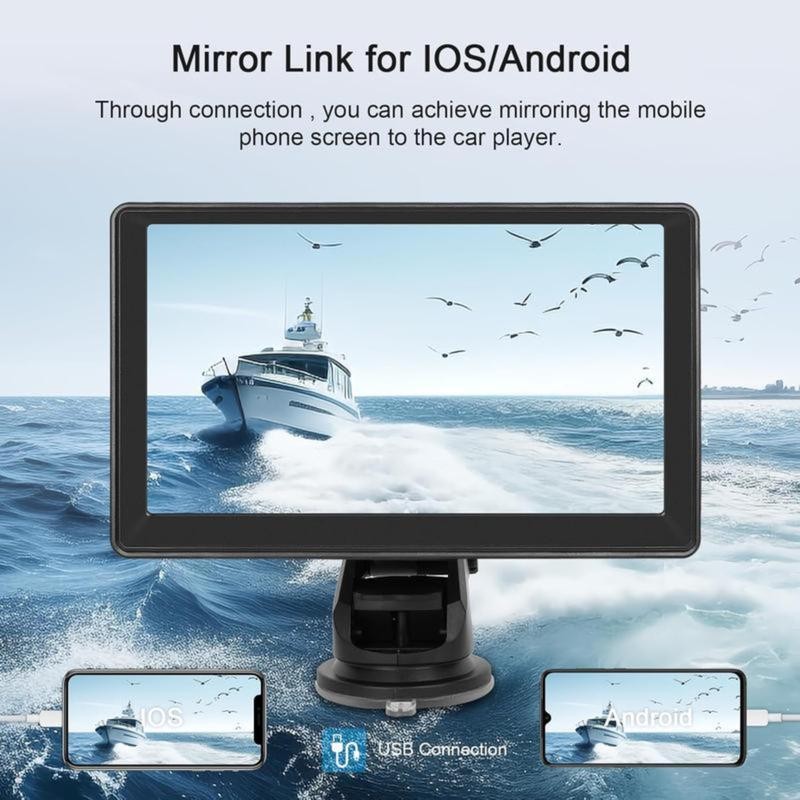 [QPJ] 2025 upgraded wireless Carplay audio with suction cup and