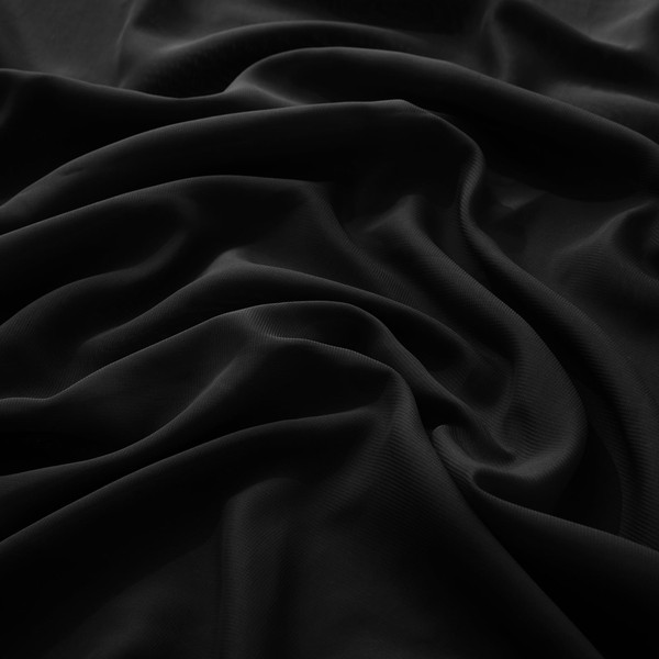 VACVELT Black Chiffon Fabric by The Yard, 60 Inch Wide