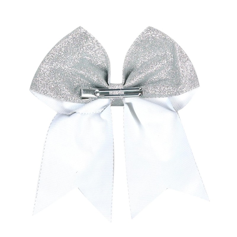 7" Large Glitter Cheer Hair Bows Clip for Girls and