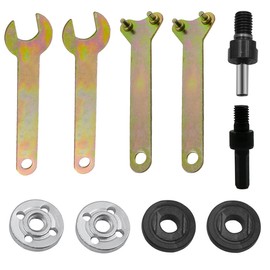 TorSor 10 Pack Power Drill to Angle Grinder Adapter with Angle Grinder Lock Nut Flange Wrench 6mm &10mm Arbor Mandrel Shank Kit for Cordless Drill Driver Grinding Disc Cut-off Wheel Cutting Wheels