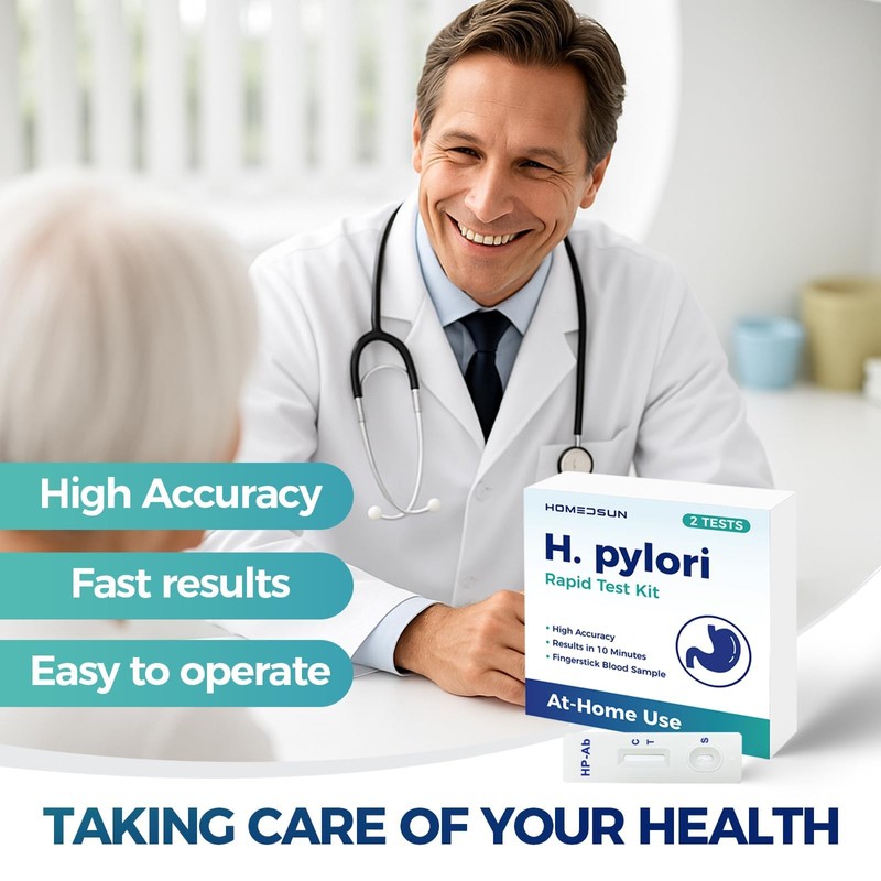 HOMEDSUN 2-Pack H Pylori Stool Antigen Test Kit, Results in