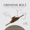 STALLION HARDWARE Antique Brass Cremone Bolt Set - Solid Brass