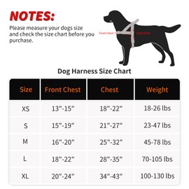 S-ETOVUS No Pull Dog Harness, Reflective Puppy Harness with Soft Padded Handle, Escape Proof/Quick Fit Adjustable Pet Harness for Small Medium Large Dogs, Easy for Training Walking (Black, L)