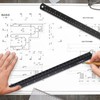 Architectural Scale Ruler with Straight Ruler, 12 Inches Imperial Measurements,