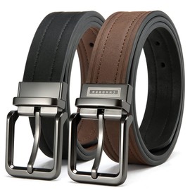CHAOREN Reversible Belts for Men 1 Pack - 1 1/2" Mens Belt Leather for Jeans - Adjustable Belt Trim to Fit